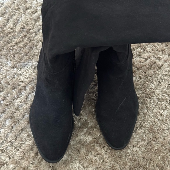 Black Heeled Boots Suede - Picture 3 of 7